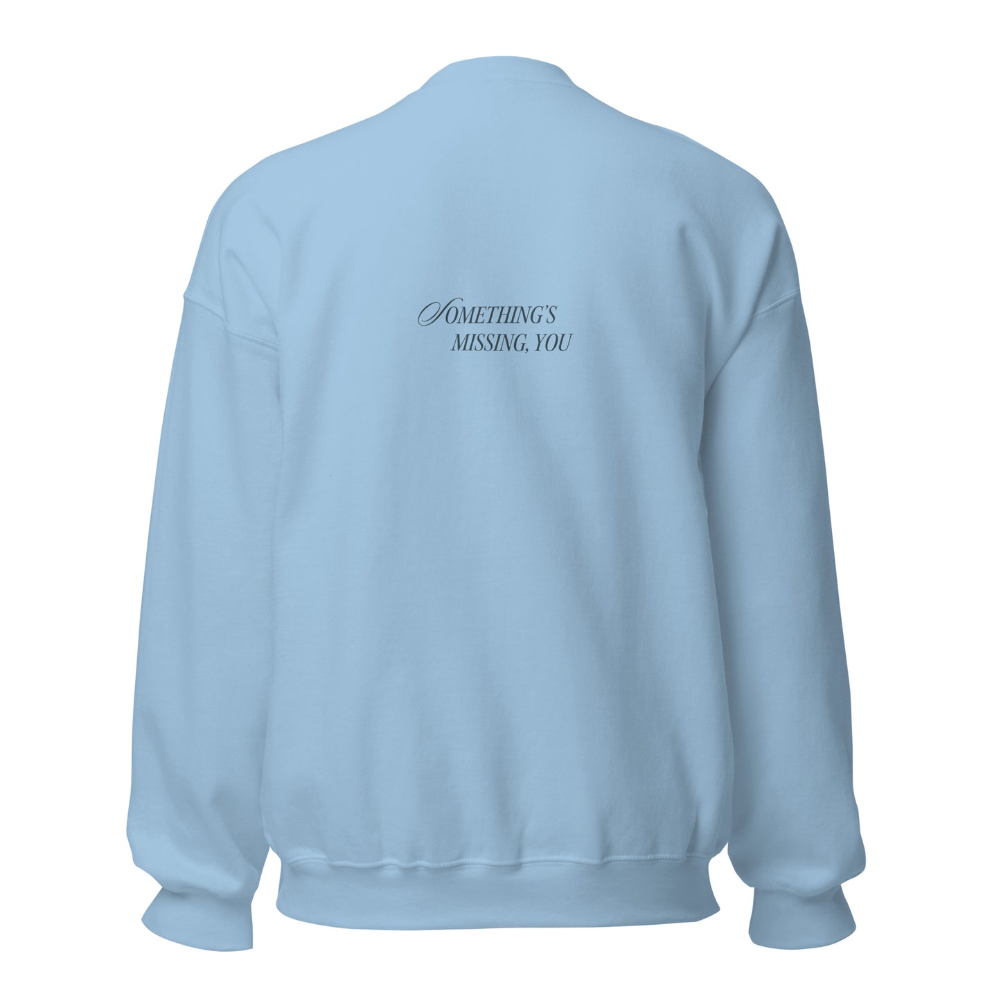 Haley Joelle "Missing, You" Unisex Blue Crew Neck